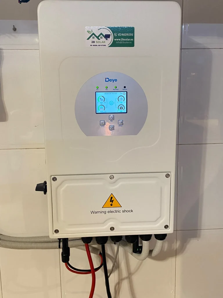 Inversor de la instalación solar en Cartagena